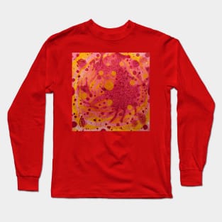 Yolk big bang splatter abstract Long Sleeve T-Shirt
